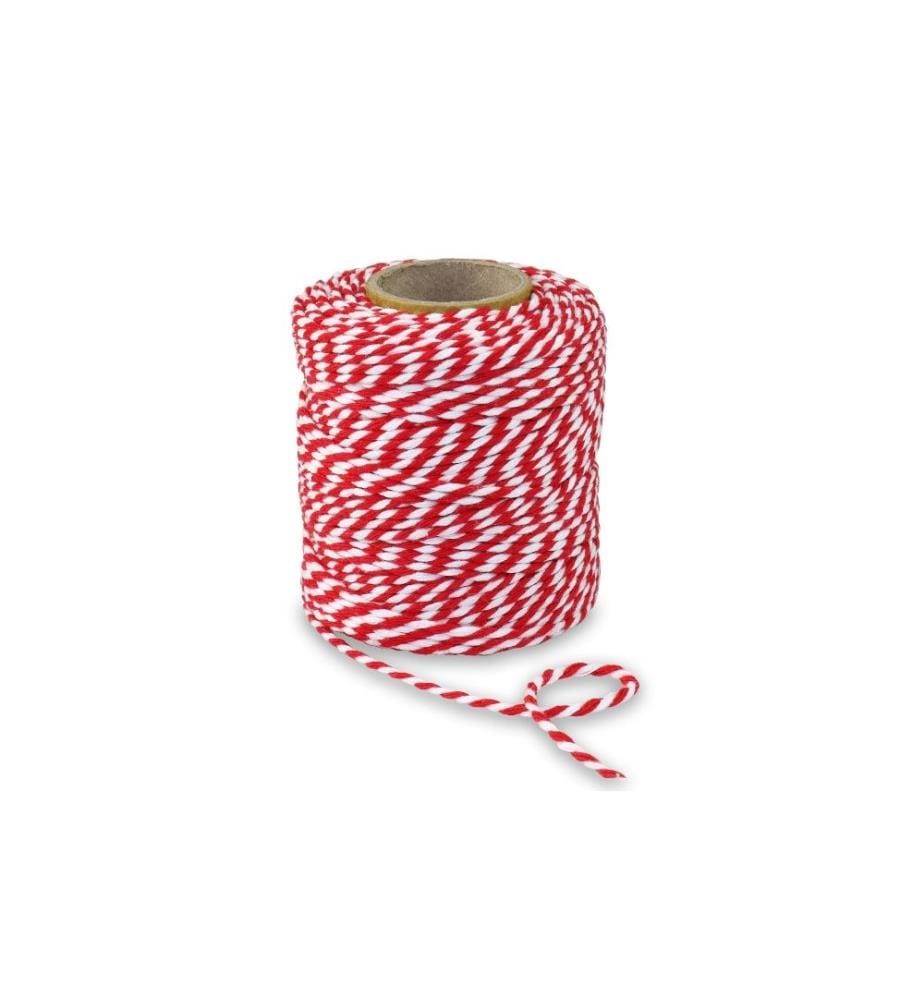 PATTBERG - Cordon de coton 0.2 cm x 50 m, Rouge