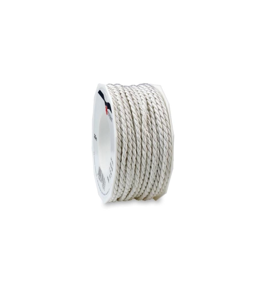 PATTBERG - Cordon de coton Mosel 0.2 cm x 50 m, Blanc perle