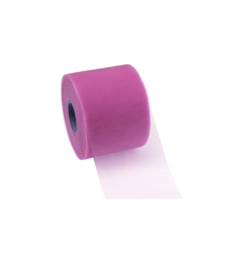 PATTBERG - Geschenkband Verona Tüll 7.2 cm x 50 m, Magenta