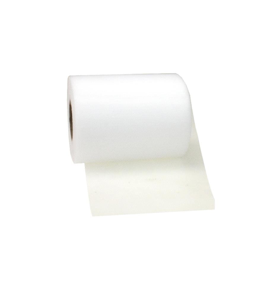 PATTBERG - Ruban cadeau Verona Tüll 11.2 cm x 50 m, blanc