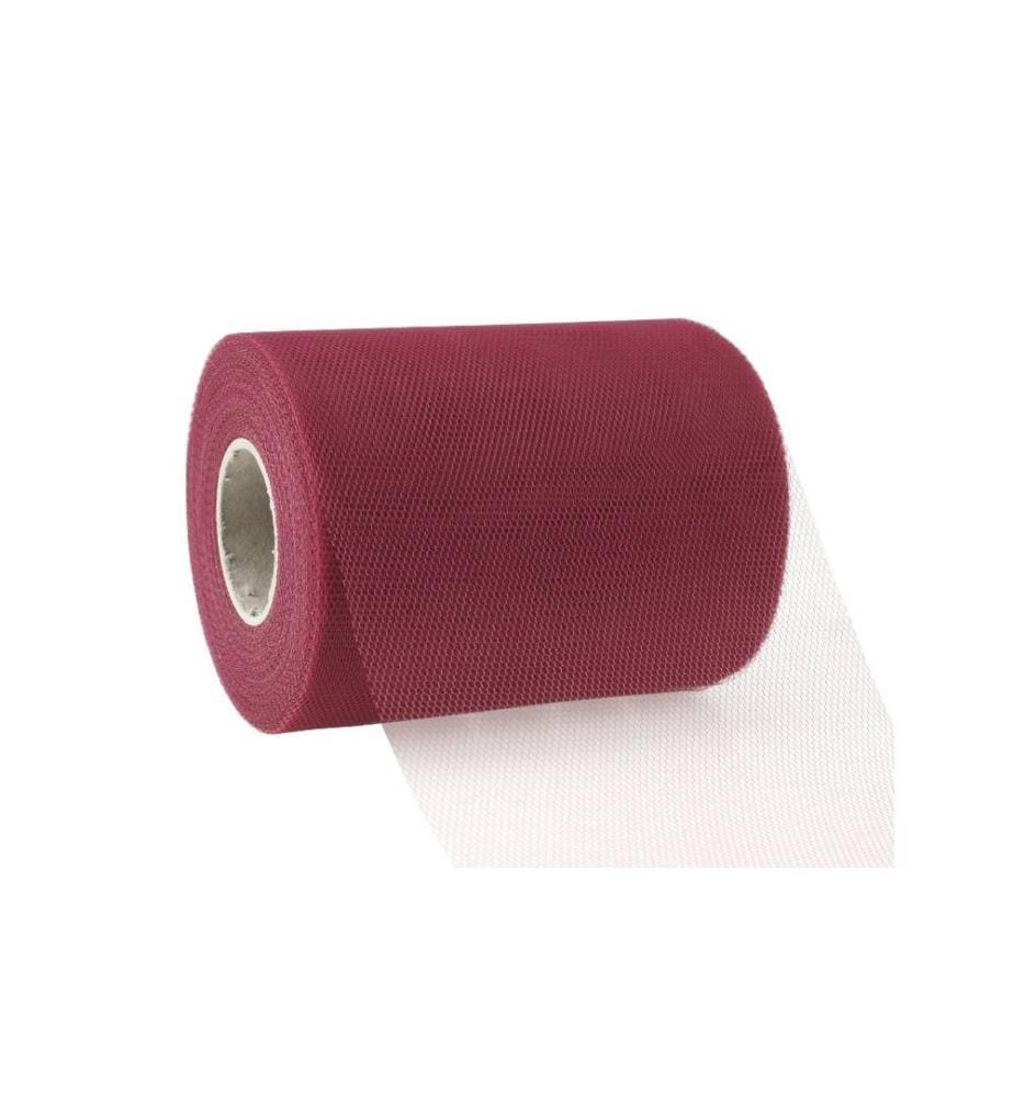 PATTBERG - Geschenkband Verona Tüll 11.2 cm x 50 m, Bordeaux