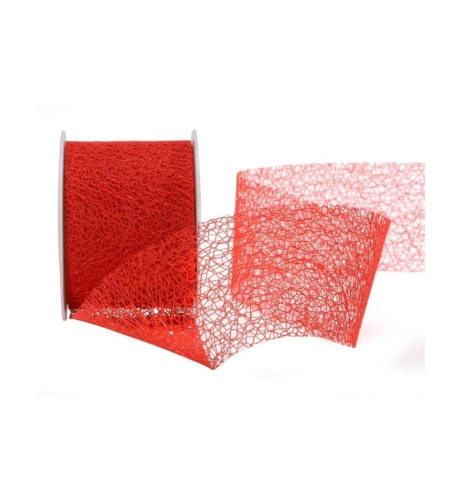 SPYK - Ruban cadeau Easy 70 mm x 10 m, Rouge