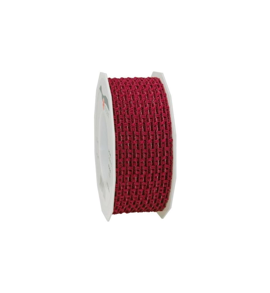 PATTBERG - Geschenkband Victoria 4 cm x 15 m, Bordeaux