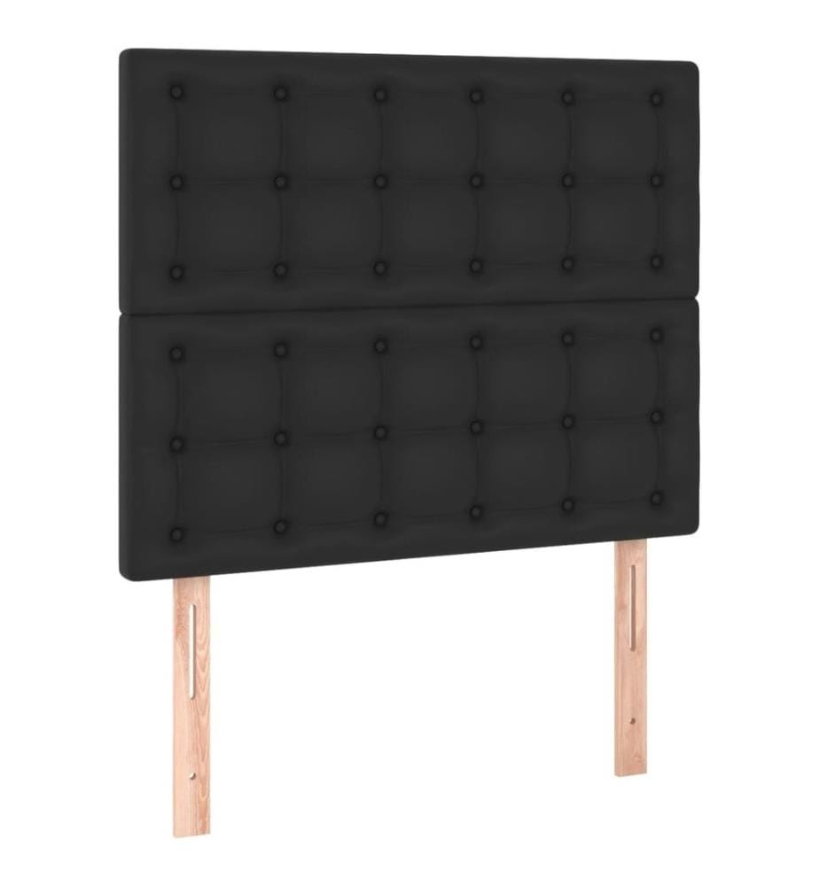 Boxspringbett mit Matratze Schwarz 120x200 cm Kunstleder
