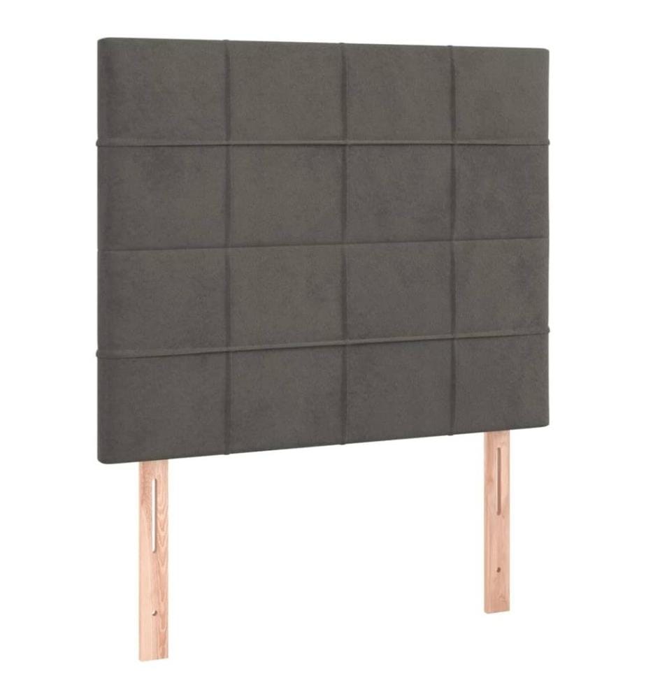 Boxspringbett mit Matratze Dunkelgrau 120x200 cm Samt