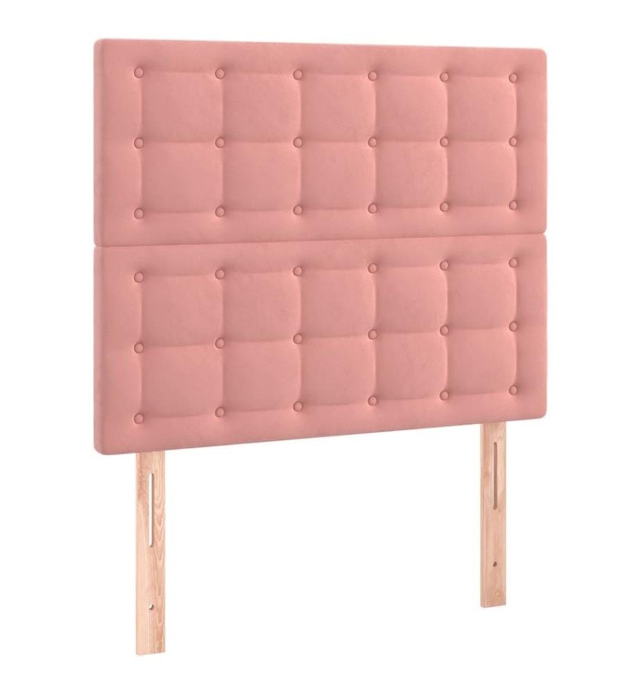 Boxspringbett mit Matratze Rosa 120x200 cm Samt
