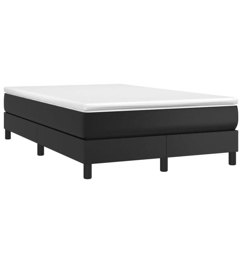 Sommier tapissier avec matelas Noir 120x200 cm Similicuir