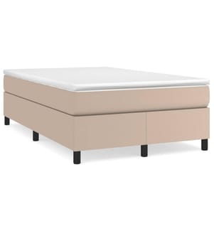 Boxspringbett Matratze Cappuccino-Braun 120x190 cm Kunstleder