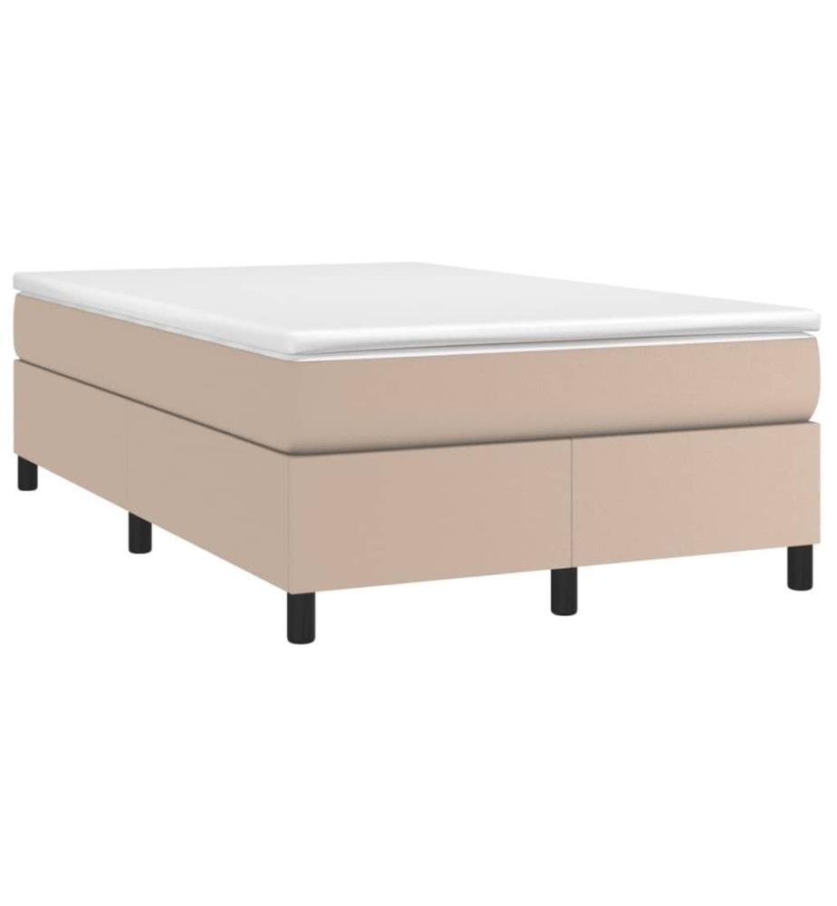 Boxspringbett Matratze Cappuccino-Braun 120x190 cm Kunstleder