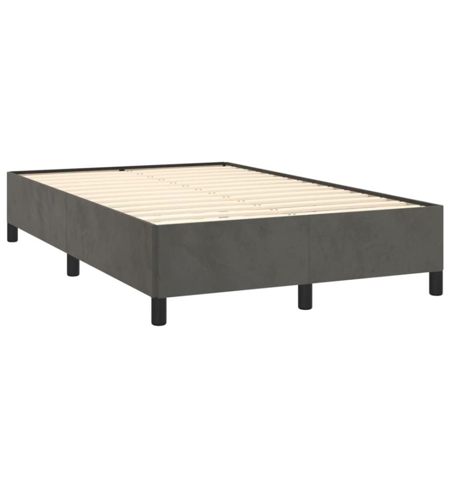 Boxspringbett mit Matratze Dunkelgrün 120x190 cm Samt