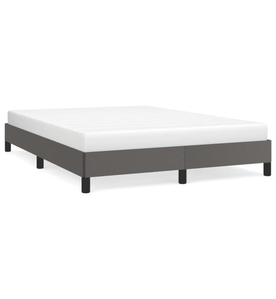 Cadre de lit Gris 140x190 cm Similicuir