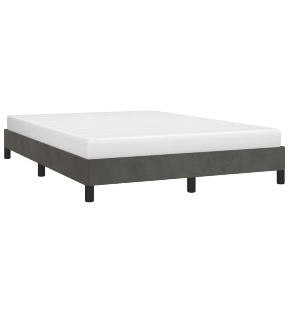 Bettgestell Dunkelgrau 140x190 cm Samt