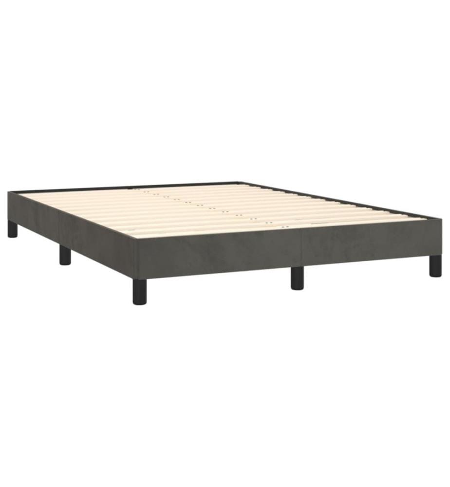 Bettgestell Dunkelgrau 140x190 cm Samt