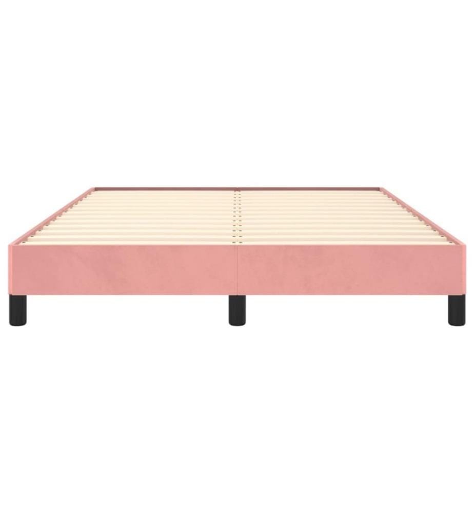 Cadre de lit Rose 140x190 cm Velours