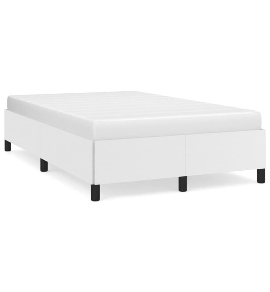 Bettgestell Weiss 120x200 cm Kunstleder