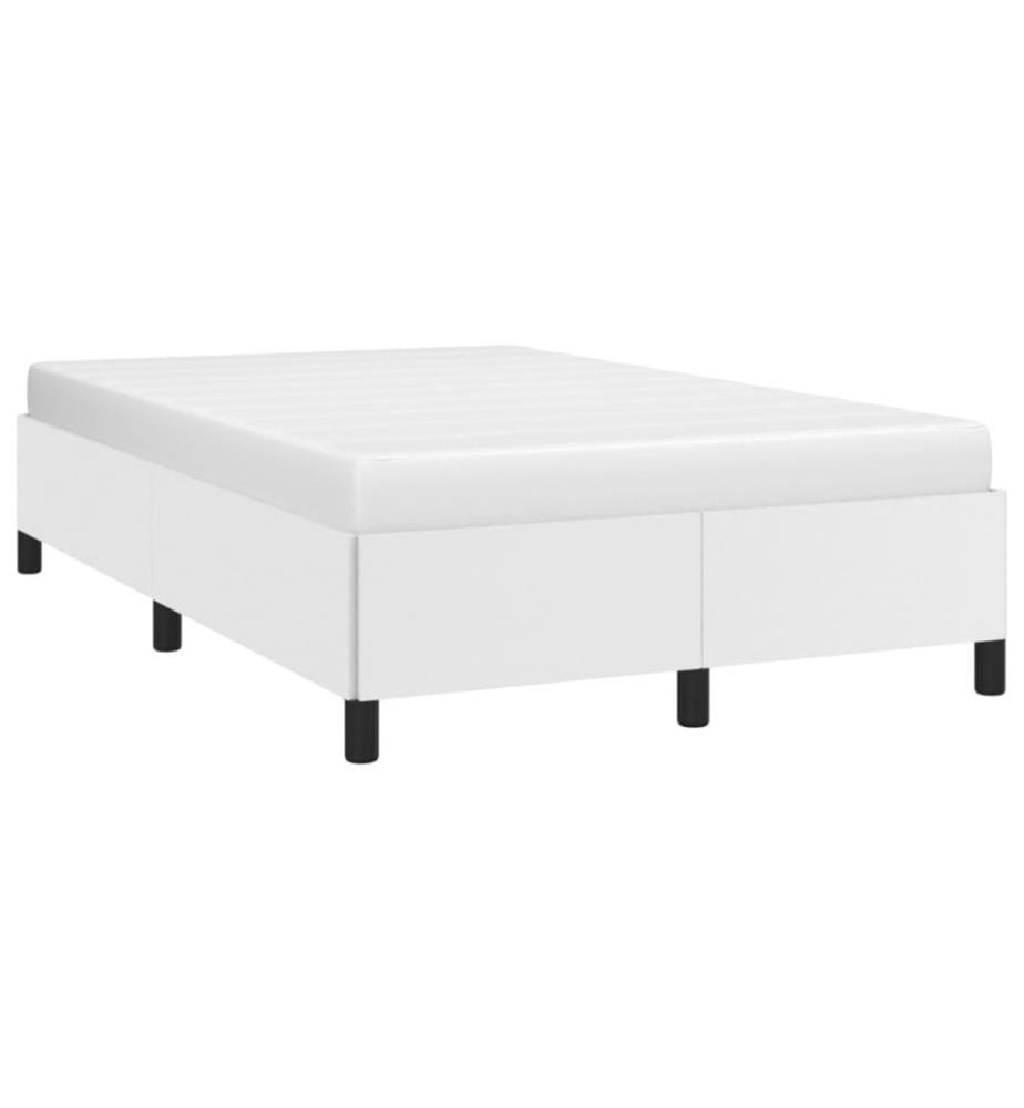 Bettgestell Weiss 120x200 cm Kunstleder