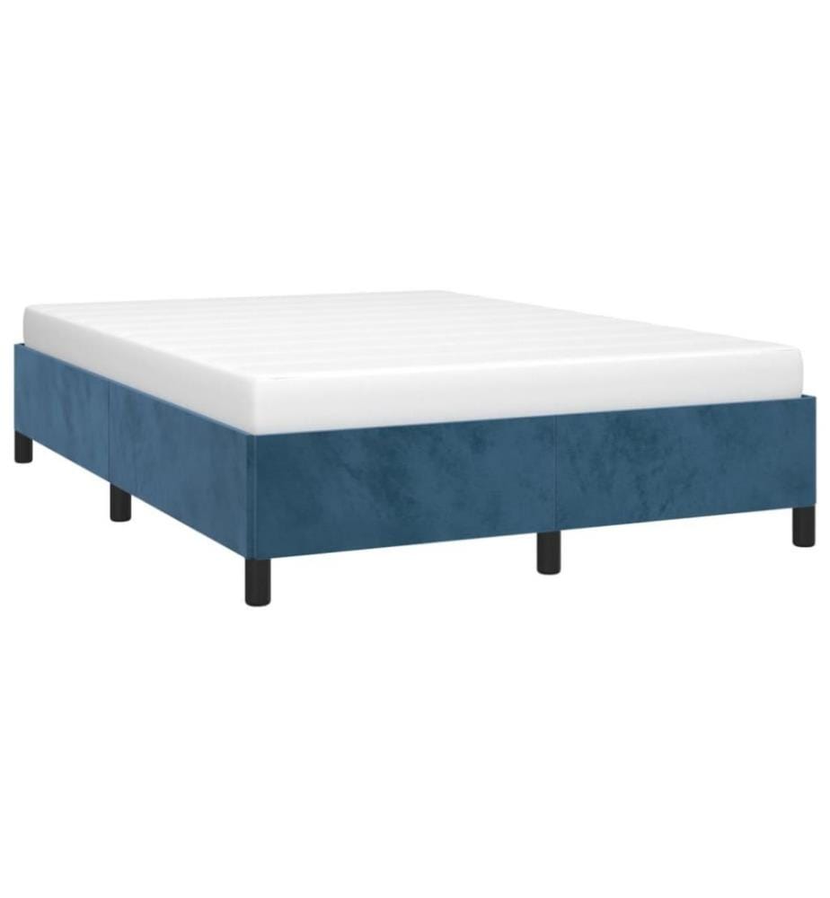 Bettgestell Dunkelblau 140x190 cm Samt