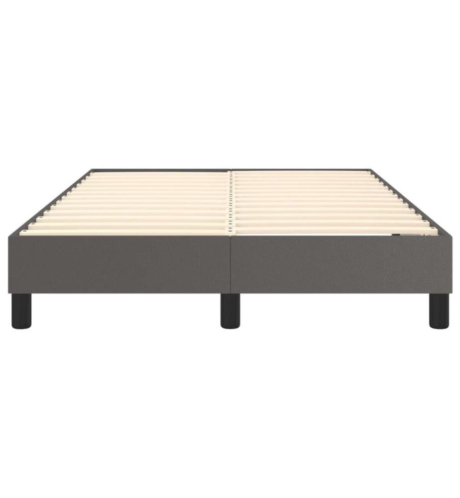 Boxspringbett Grau 120x200 cm Kunstleder