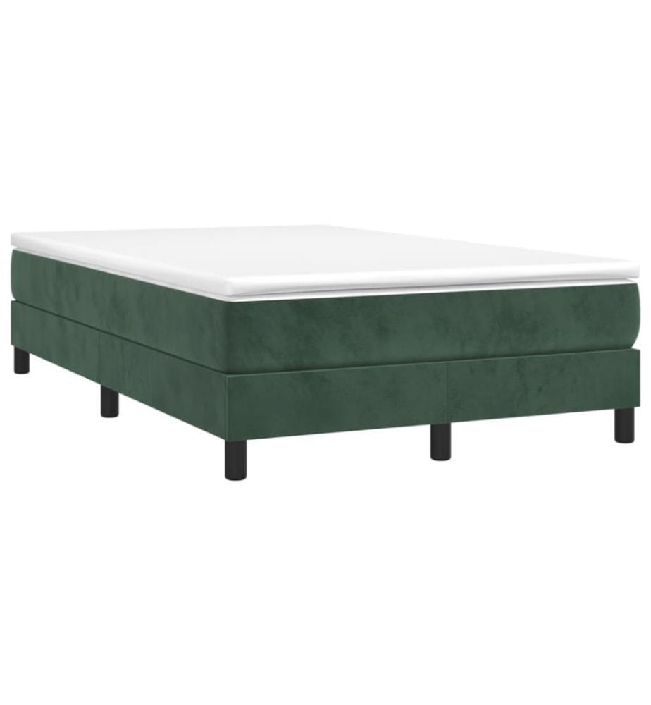 Boxspringbett Dunkelgrün 120x200 cm Samt