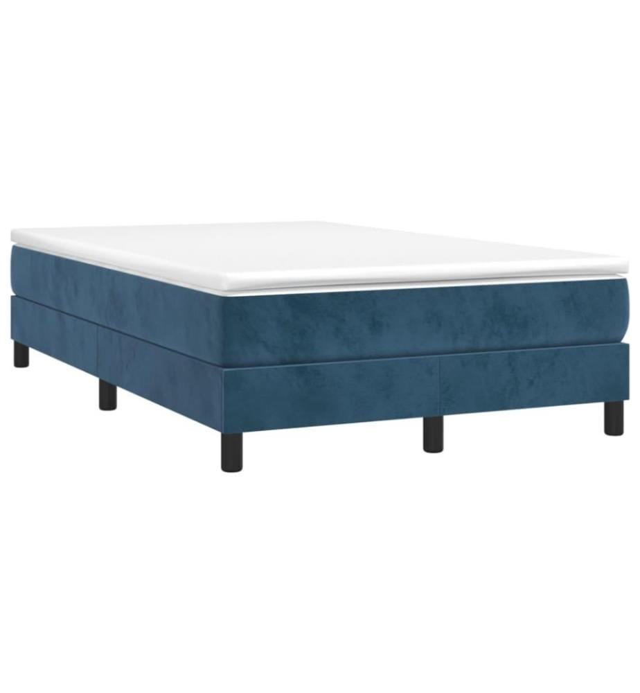 Boxspringbett Dunkelblau 120x200 cm Samt