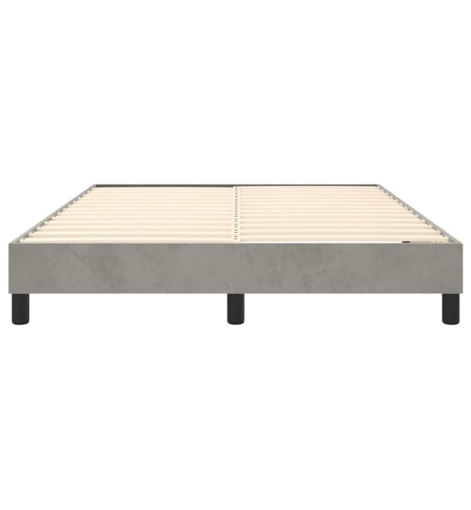 Boxspringbett Hellgrau 140x190 cm Samt