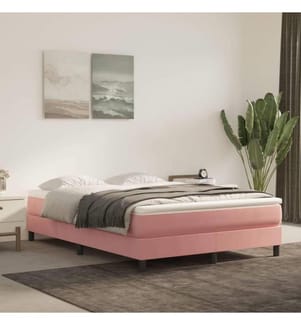 Boxspringbett Rosa 140x190 cm Samt