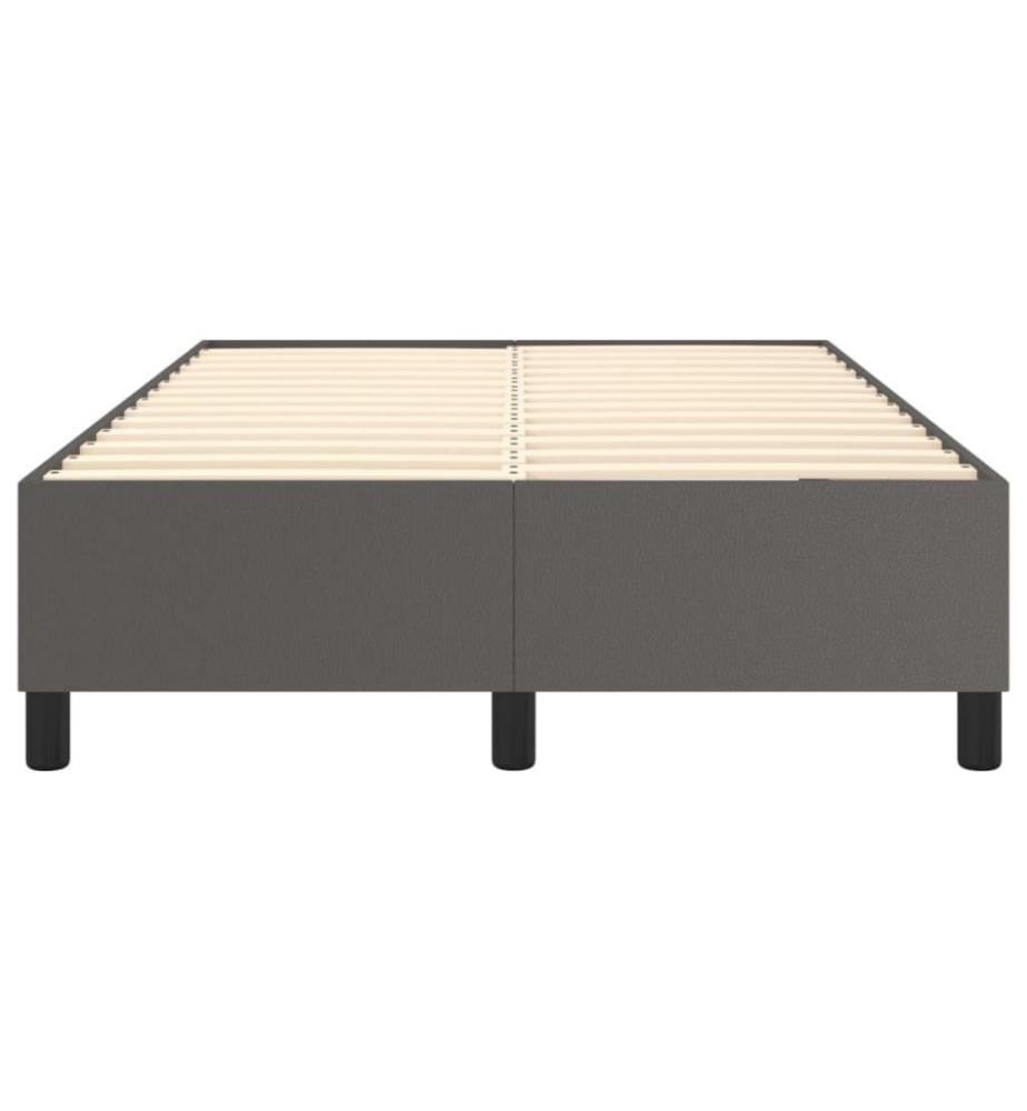 Boxspringbett Grau 120x200 cm Kunstleder