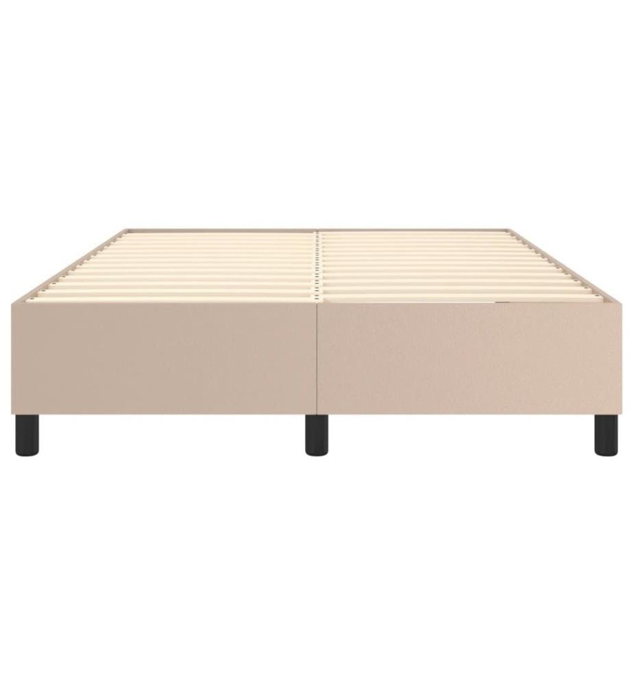 Boxspringbett Cappuccino-Braun 140x190 cm Kunstleder