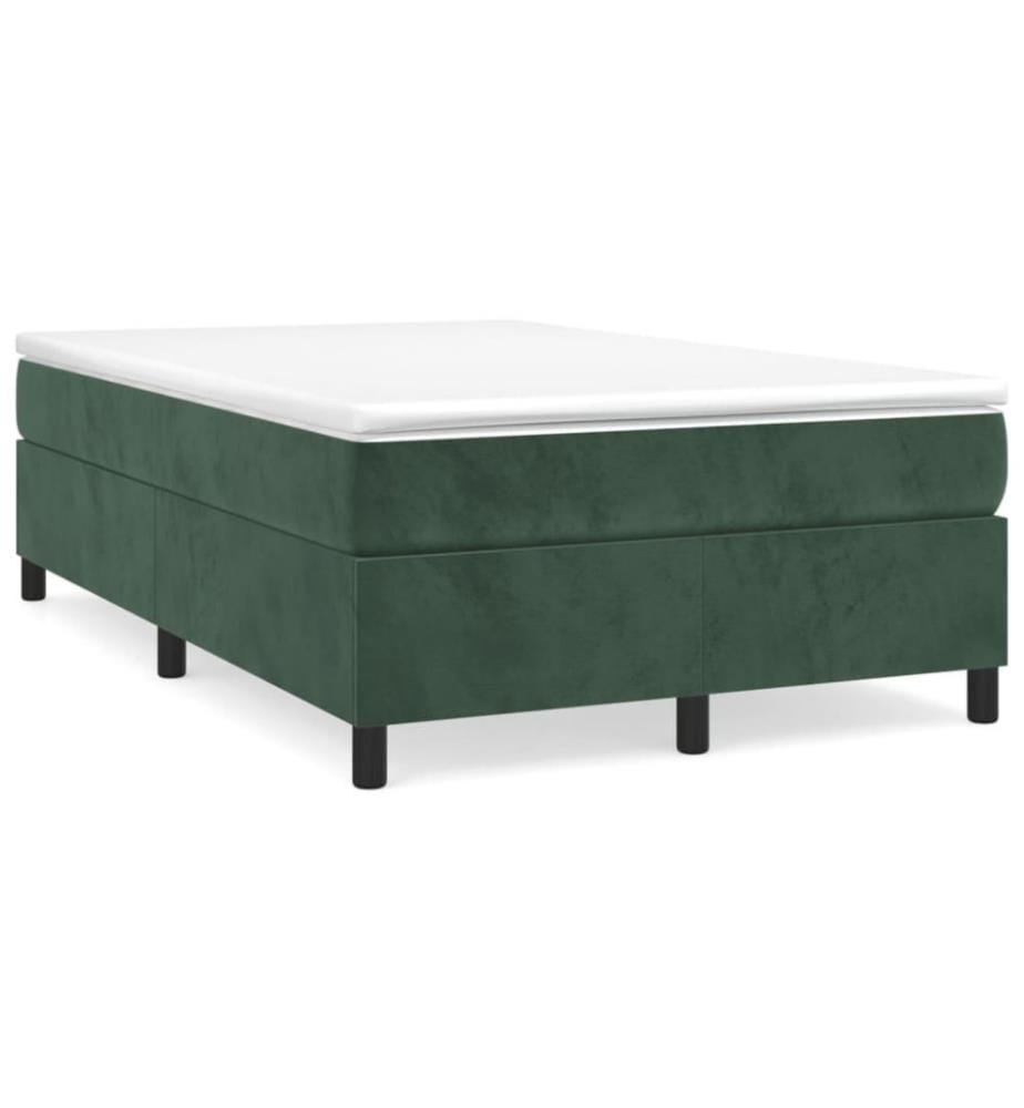 Boxspringbett Dunkelgrün 120x200 cm Samt