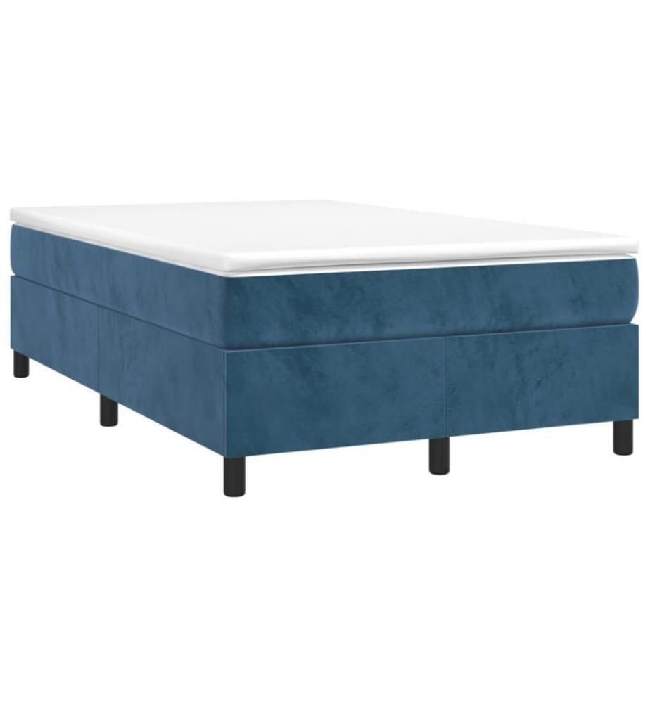 Boxspringbett Dunkelblau 120x200 cm Samt