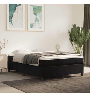 Boxspringbett Schwarz 140x190 cm Samt