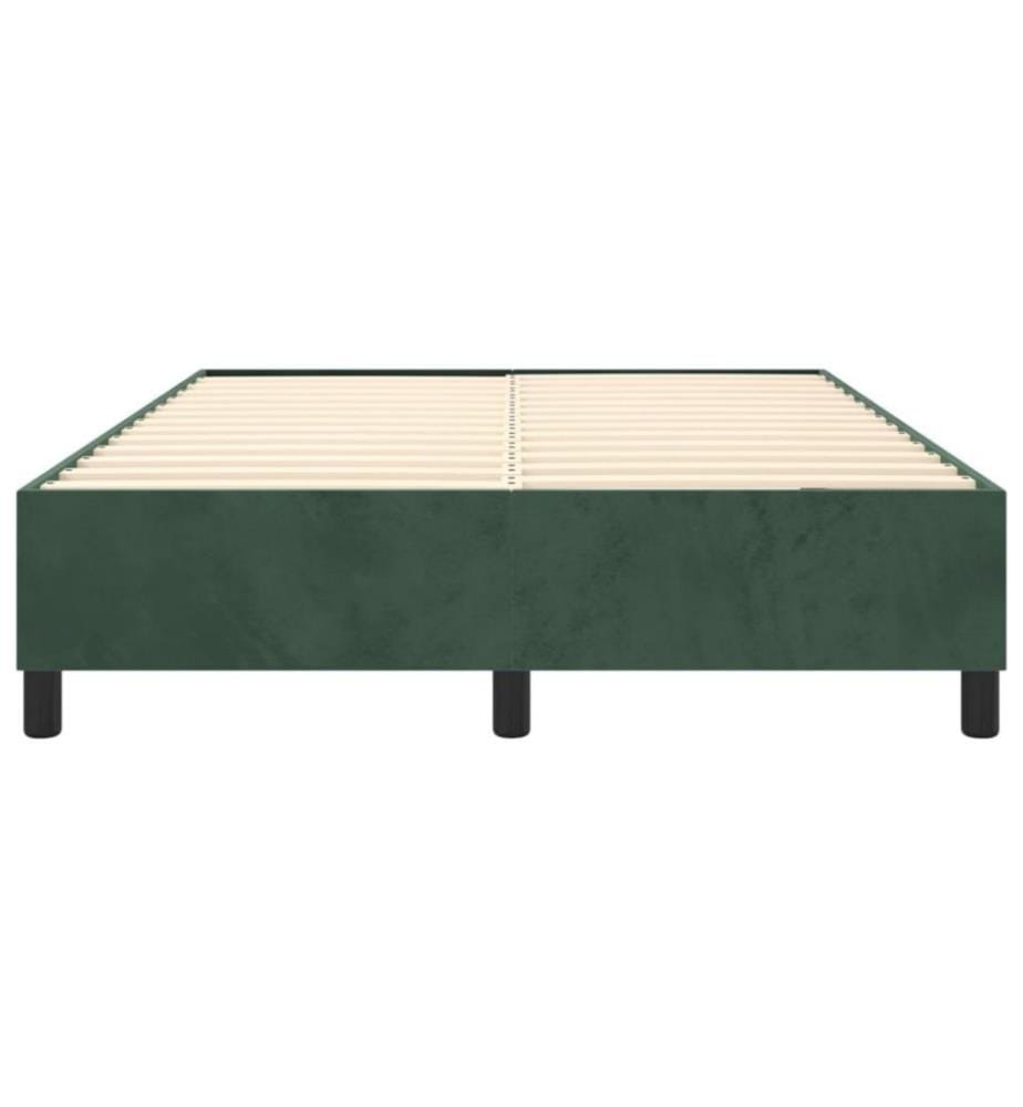 Boxspringbett Dunkelgrün 140x190 cm Samt