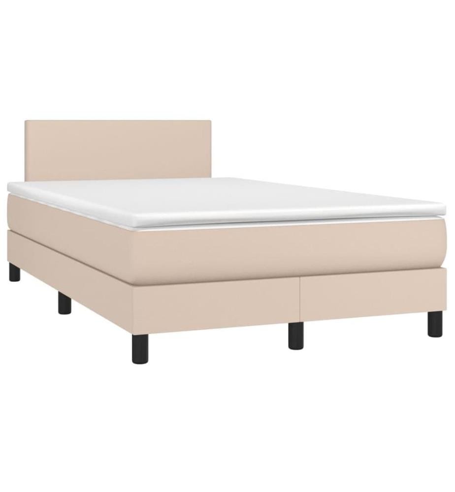Boxspringbett mit Matratze & LED Cappuccino-Braun 120x200cm