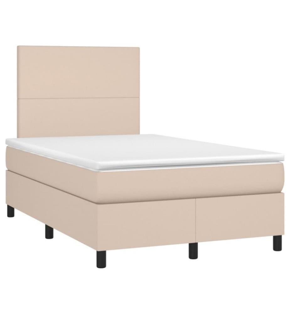 Boxspringbett mit Matratze & LED Cappuccino-Braun 120x200cm