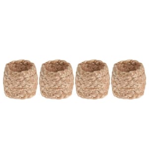 FURBER - Rond de serviette 4 pièces Brun