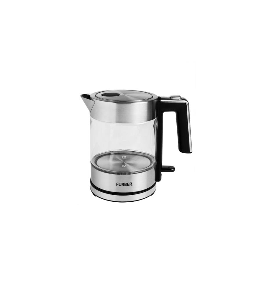 FURBER - Bouilloire Vetro 1 l, Argenté/Transparent