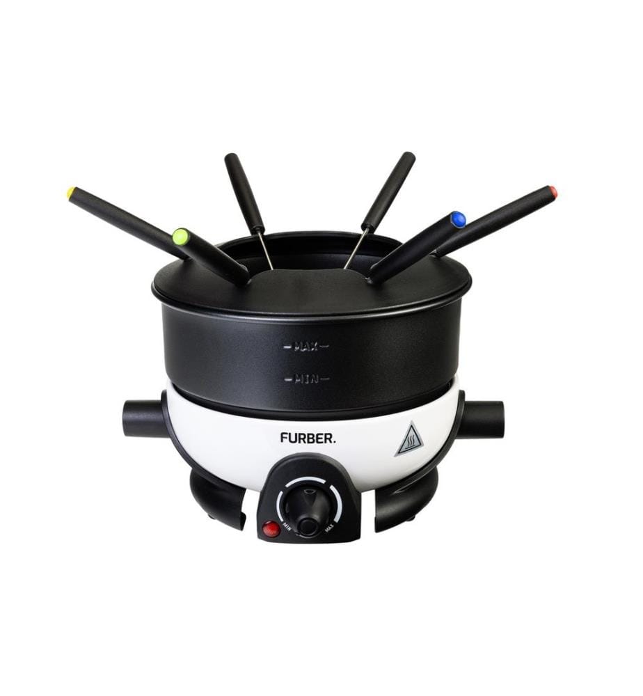 FURBER - Set à fondue Alpy 9 Pièce/s, Noir/Blanc