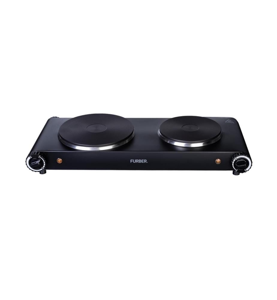 FURBER - Plaque de cuisson double Noir, 1500 W / 1000 W