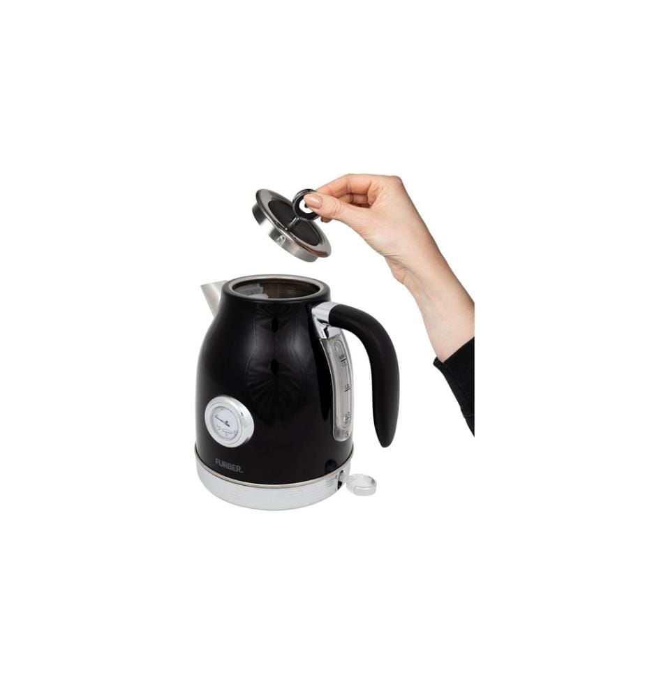 FURBER - Bouilloire Brando 1.7 l, Noir brillant