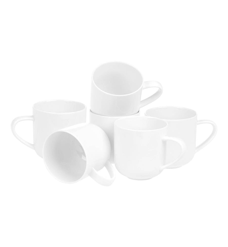 FURBER - Tasse 400 ml, 6 pièces, Blanc