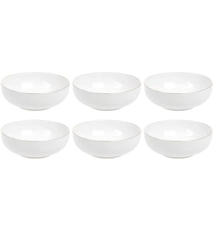 FURBER - Bol à céréales Ø 16 cm, 6 pièces, blanc/or