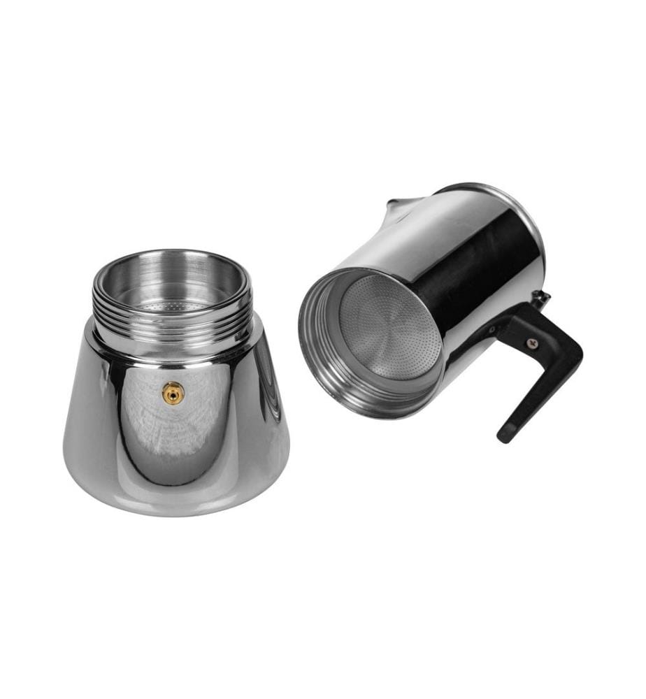 FURBER - Espressokocher Chicchi 10 Tassen, Silber