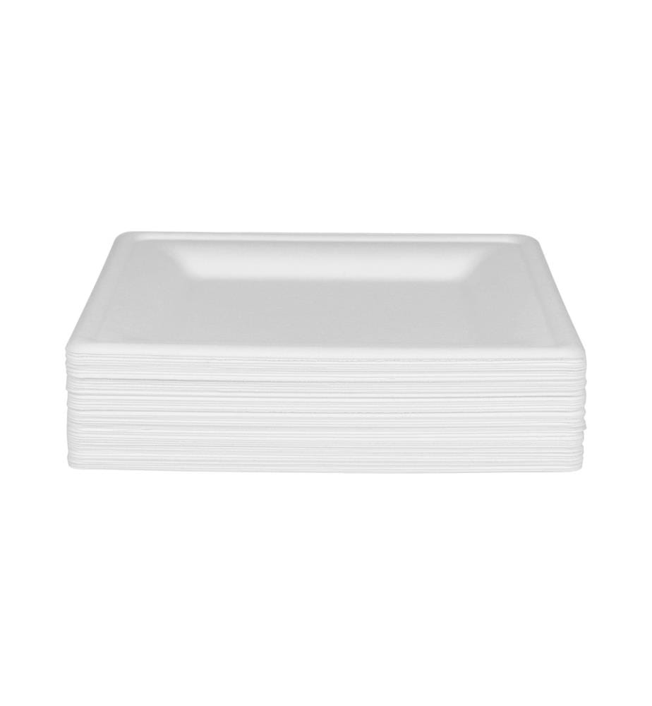 FURBER - Assiettes jetables 20 cm, 50 pièces, blanc