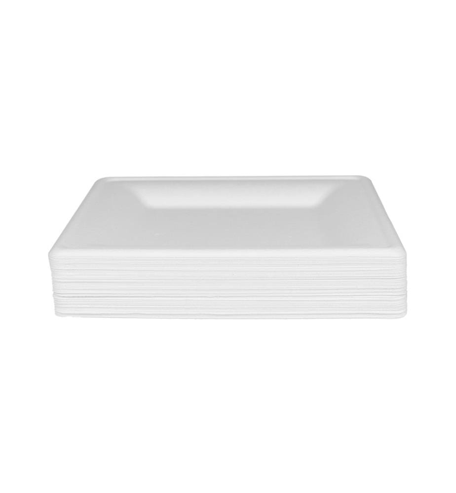 FURBER - Assiettes jetables 26 cm, 50 pièces, blanc