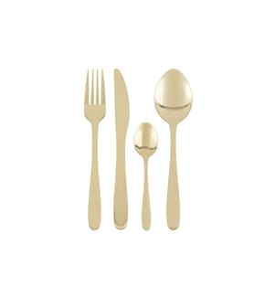 FURBER - Kits de couverts 16 pièces, Doré