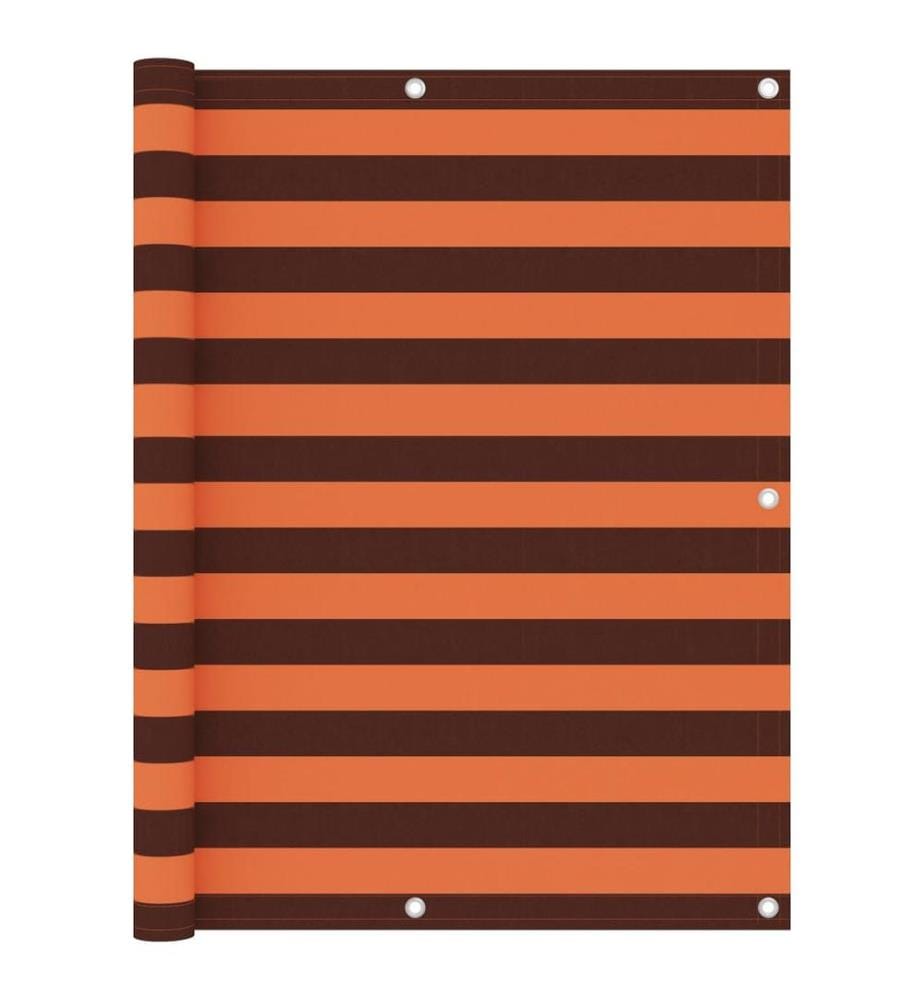 Balkon-Sichtschutz Orange und Braun 120x600 cm Oxford-Gewebe