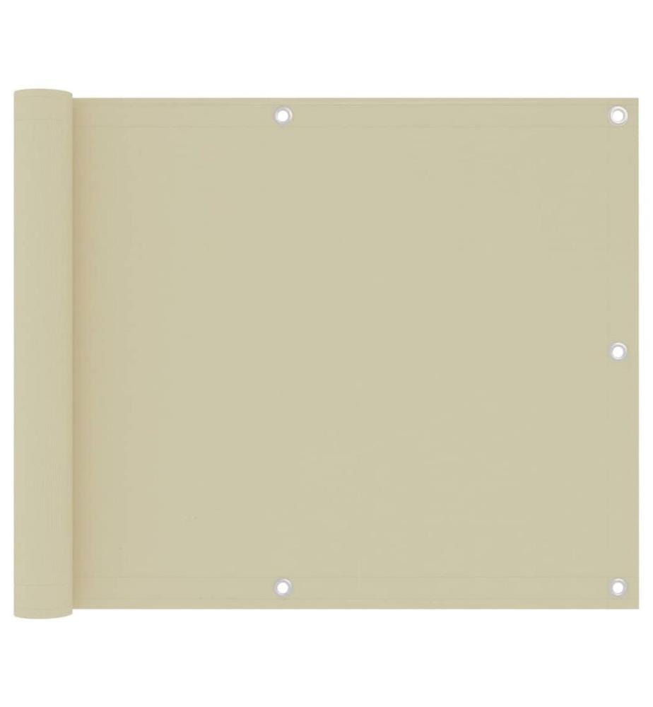 Balkon-Sichtschutz Creme 75x300 cm Oxford-Gewebe