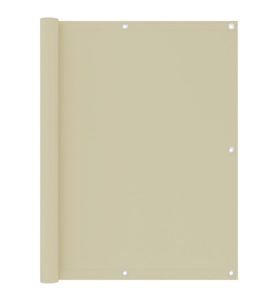 Écran de balcon Crème 120x400 cm Tissu Oxford