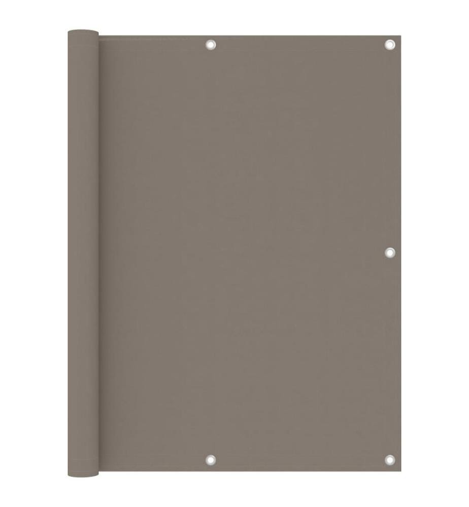 Balkon-Sichtschutz Taupe 120x600 cm Oxford-Gewebe