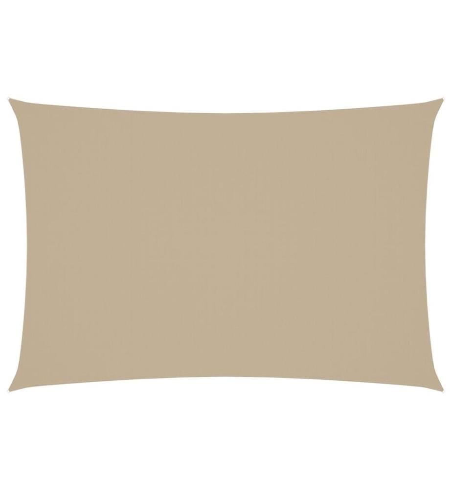 Voile de parasol Tissu Oxford rectangulaire 3x5 m Beige